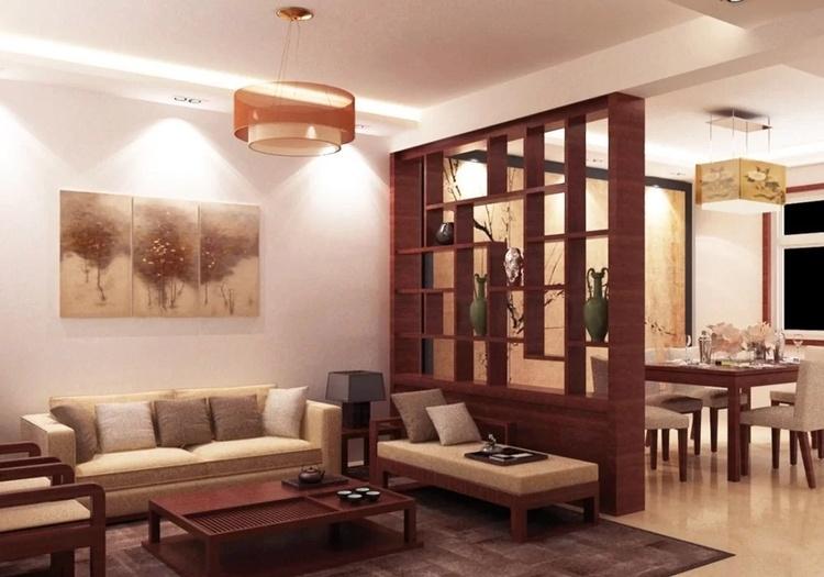Vách ngăn phòng khách và phòng bếp