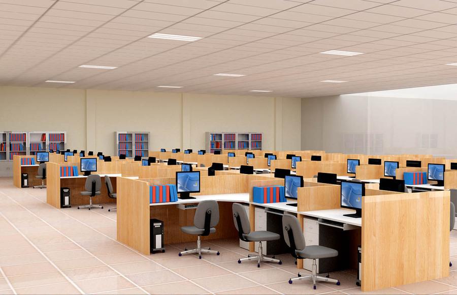 Vách ngăn văn phòng bằng gỗ