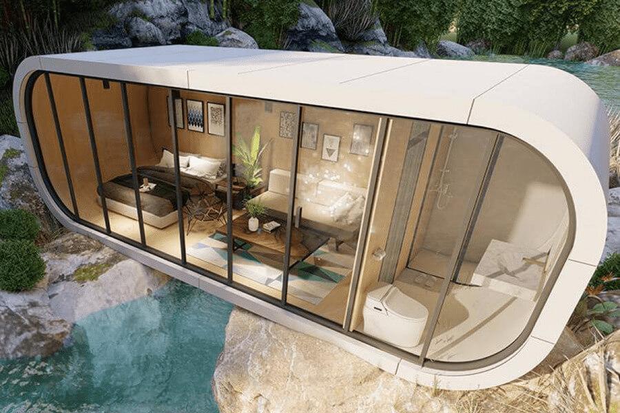 Mẫu nhà tiền chế bungalow mới lạ, đẹp mắt