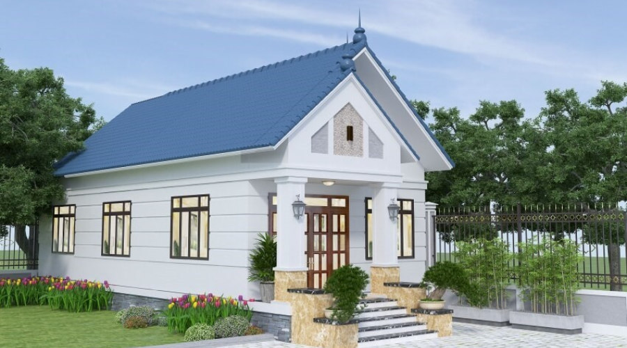 Mẫu nhà cấp 4 đẹp giá rẻ 100 triệu dạng nhà ống