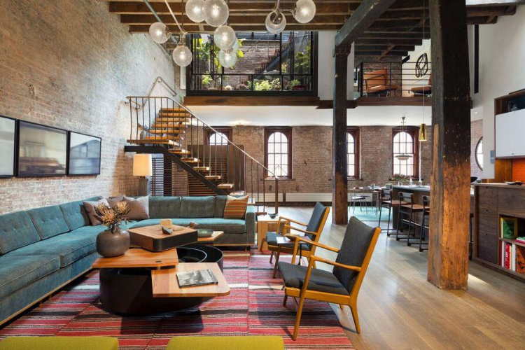 Thiết kế nhà gác lửng mái bằng hiện đại 5x16